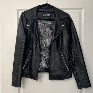 Black Leather Guess Jacket